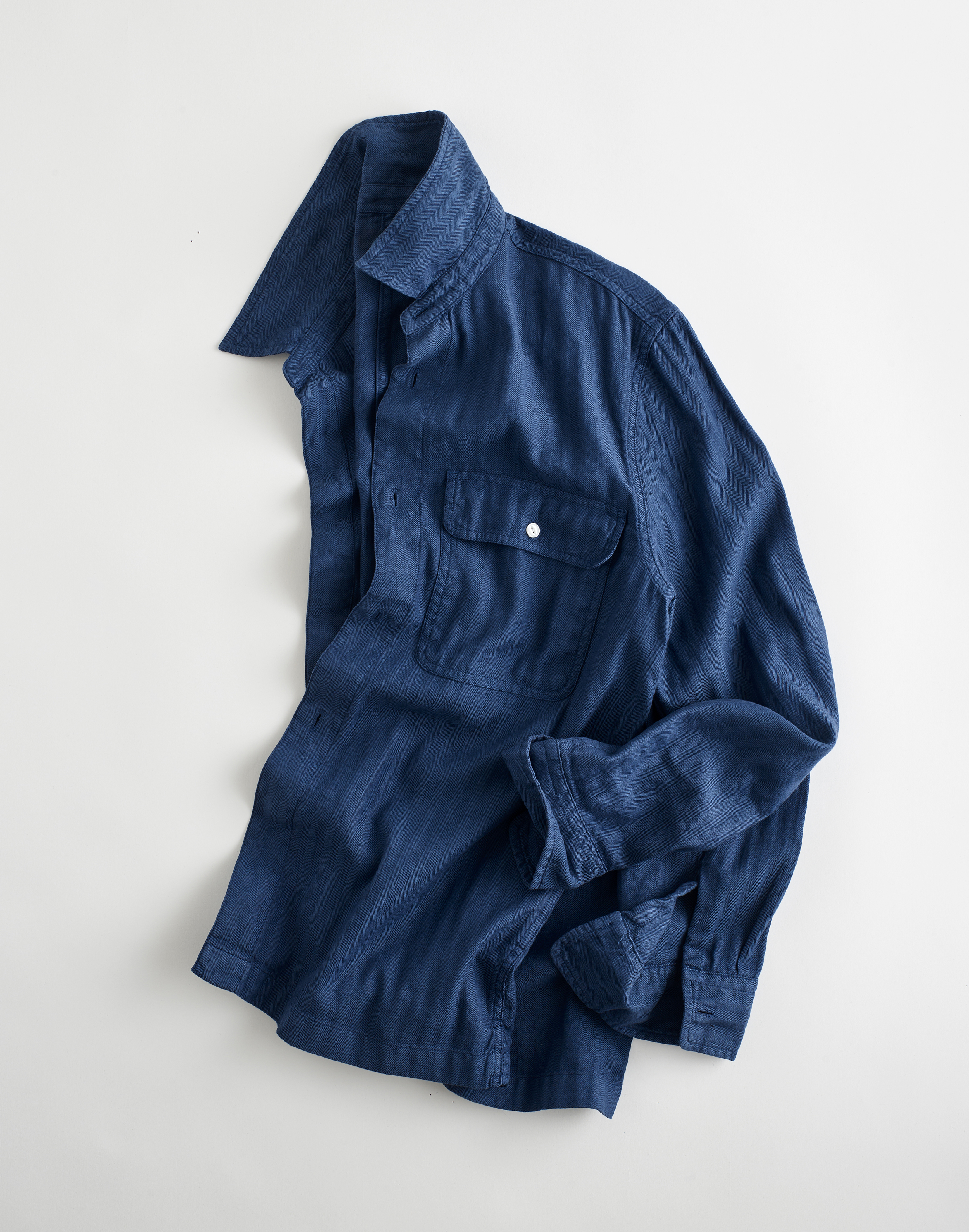 Deep blue work shirt